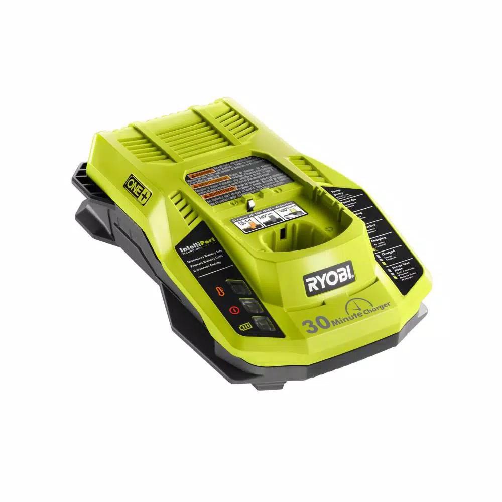 RYOBI ONE+ 18V Cordless 7-1/4 in. Compound Miter Saw Kit with (2) 3.0 Ah LITHIUM+ HP Batteries and Dual Chemistry Charger
