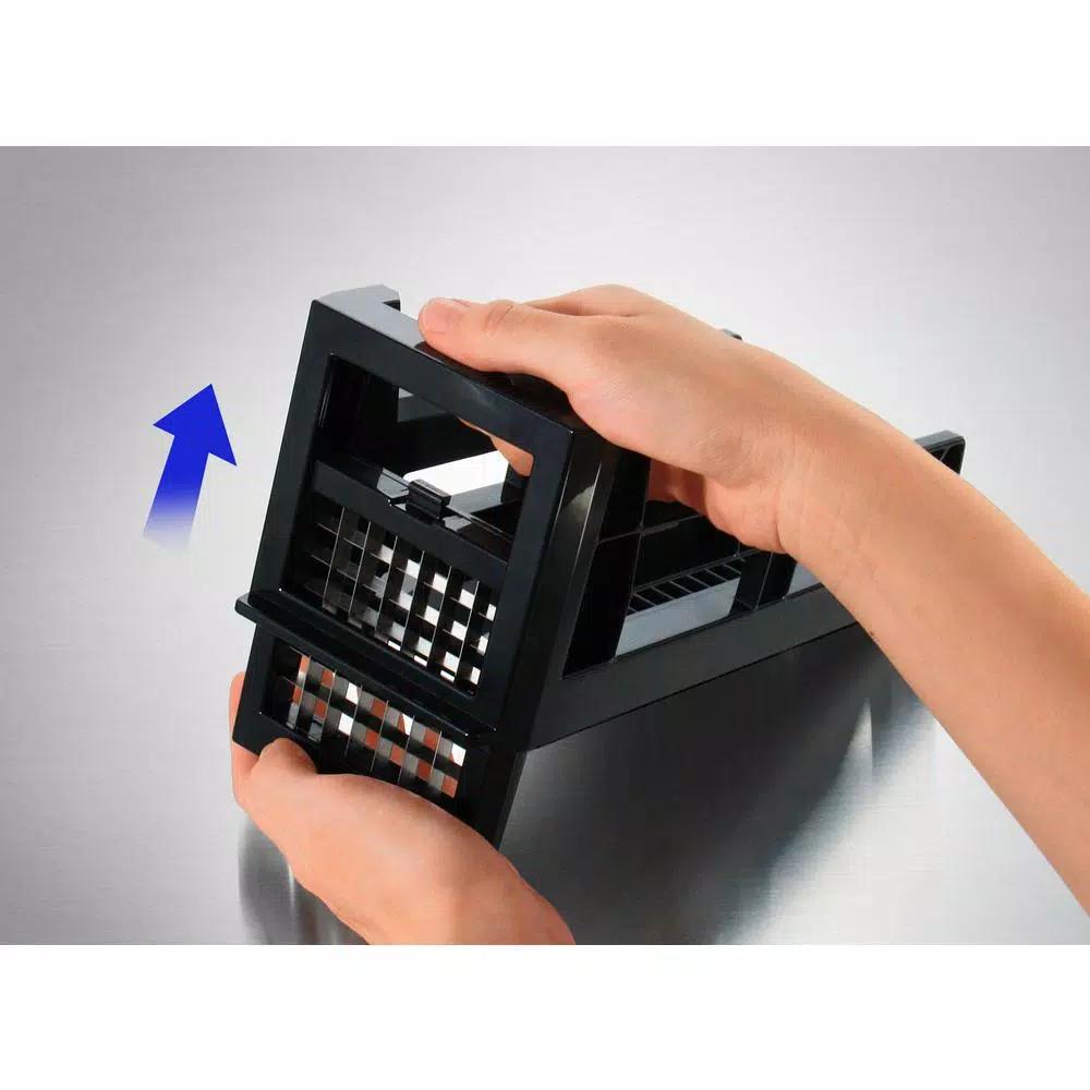 Simposh Easy Food Slicer Dicer and French Fry Cutter with Ratchet Action Pusher