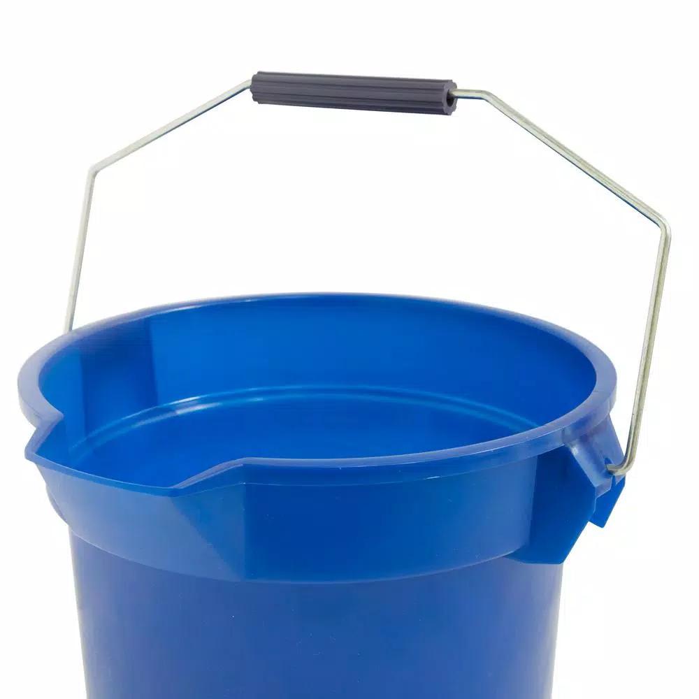 TAFCO PRODUCTS Tafco 3.5 Gal. Blue Round Utility ECO Bucket, 14 Qt. Heavy-Duty Commercial Grade Made from 100% Recycled Water Bottles