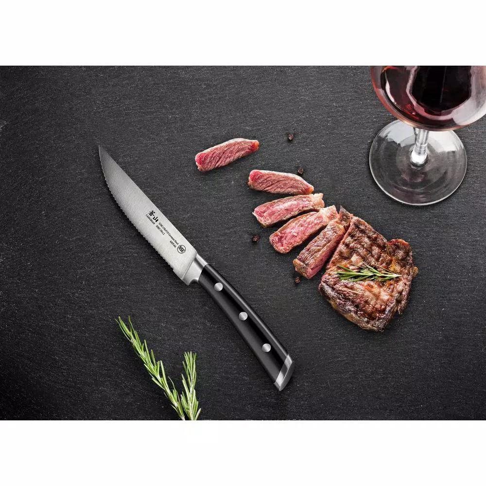 Cangshan S Series 5 in. German Steel Forged Serrated Steak Knife Set, 4-Piece