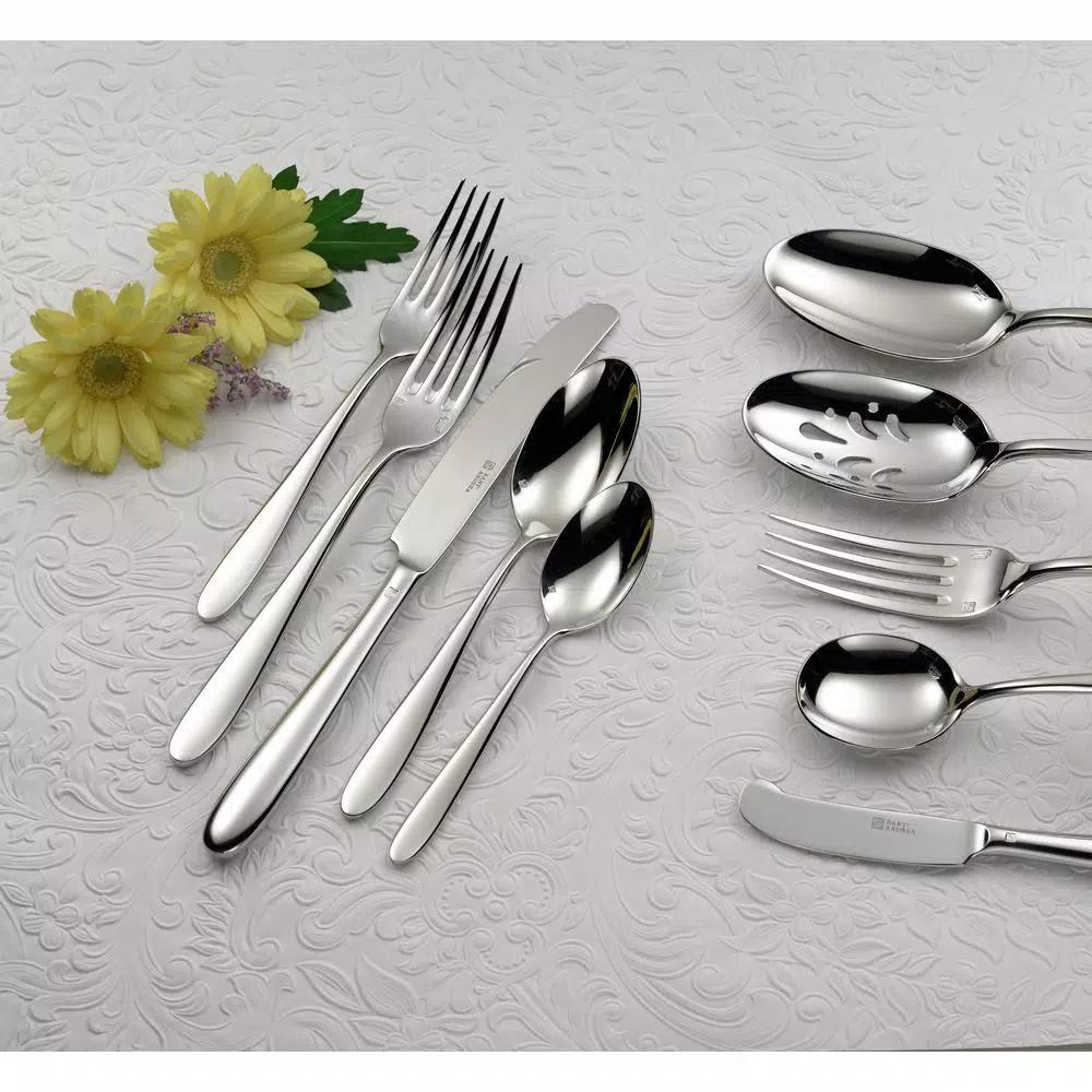 Oneida Mascagni II 18/0 Stainless Steel Serving Spoons, Silver (Set of 12)