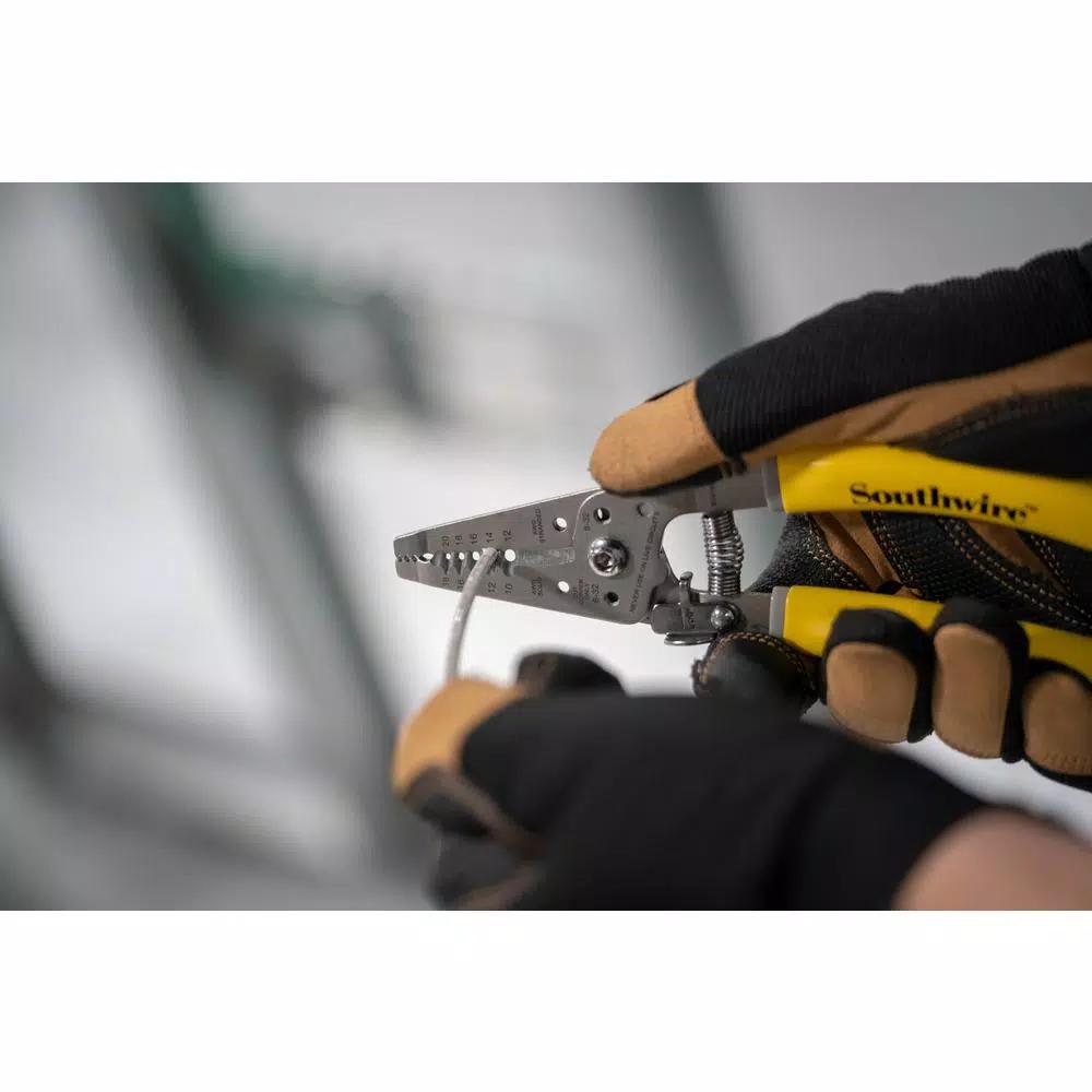 Southwire Ergo S1018SOL Wire Stripper 10-18 AWG, Stainless Steel Shear Blades