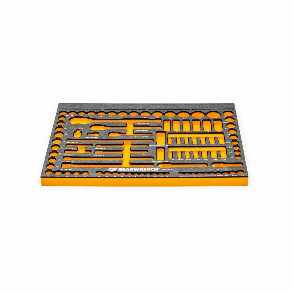 GEARWRENCH 94-Piece Metric and SAE Mechanics Hand Tool Set with EVA Socket Tray