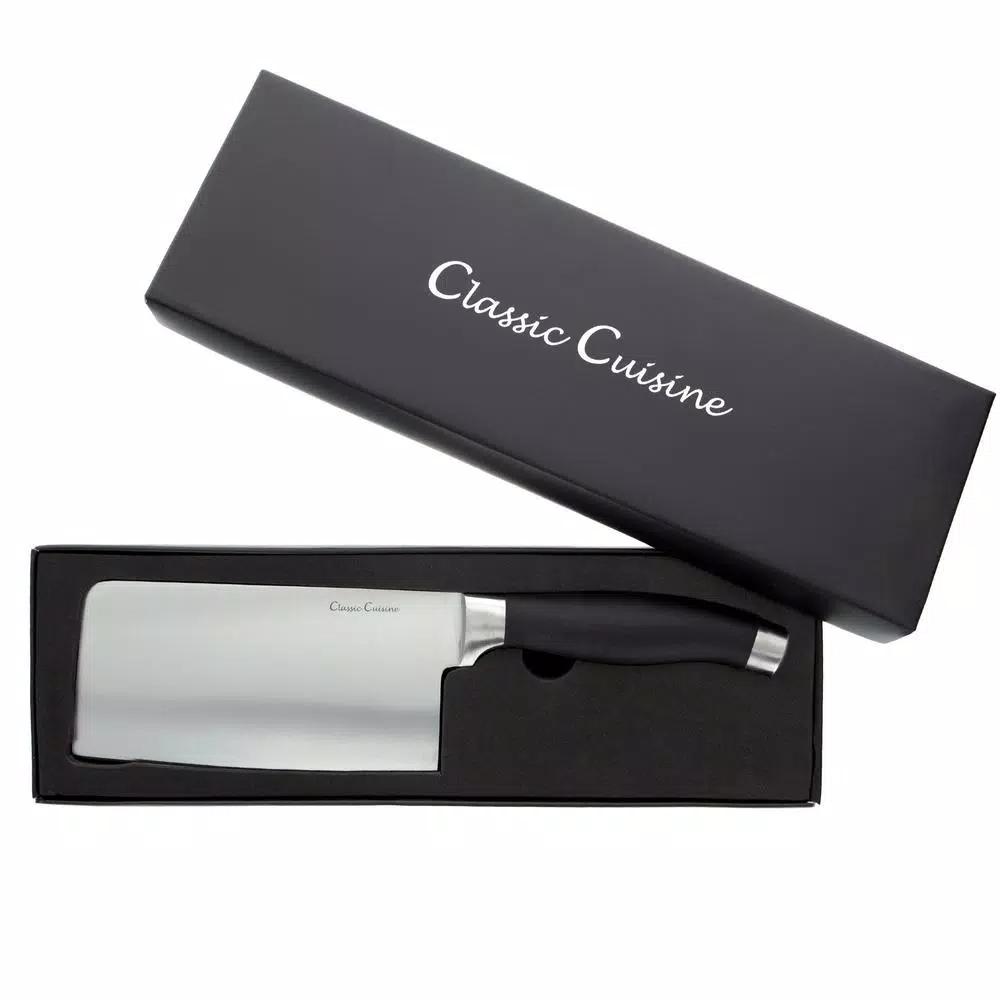 Classic Cuisine 6.5 in. Stainless Steel Chopper Cleaver Knife with Non-Slip Comfort Grip