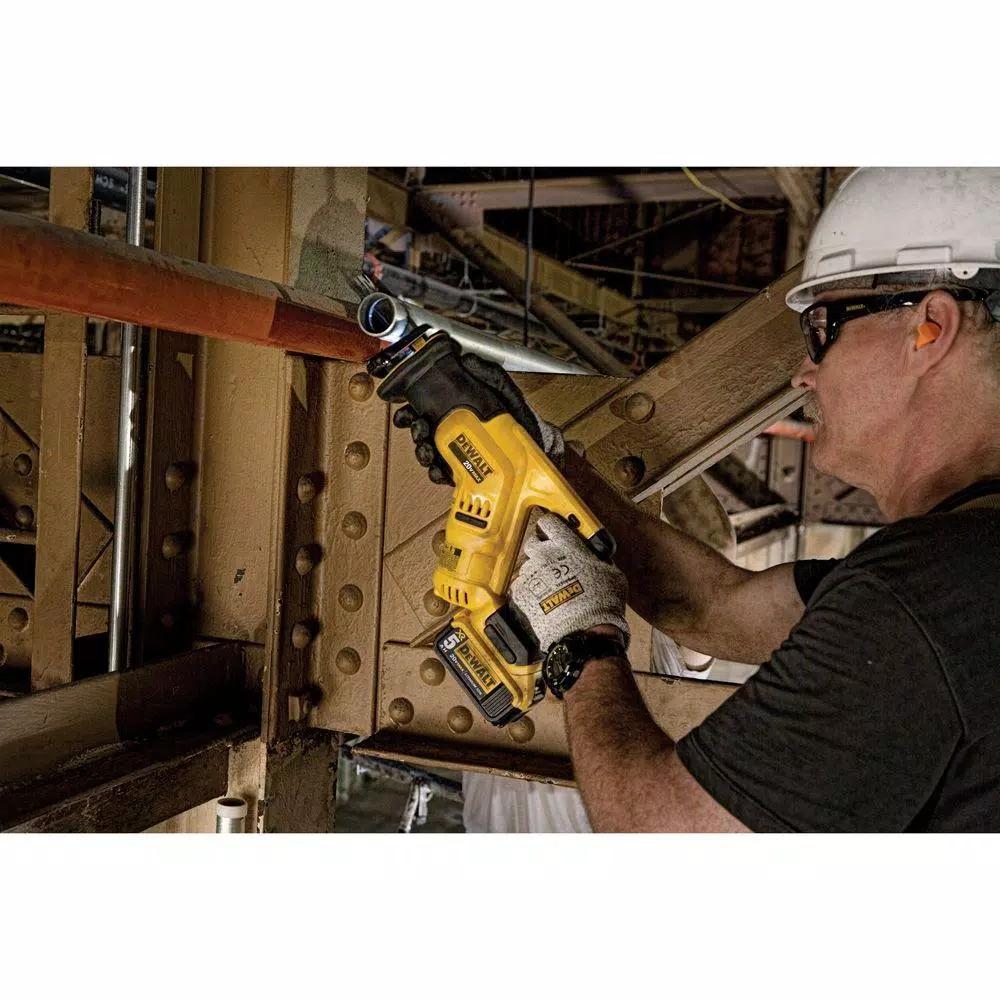 DEWALT 20V MAX Cordless Compact Reciprocating Saw Kit with (2) 5.0 Ah Batteries and Charger