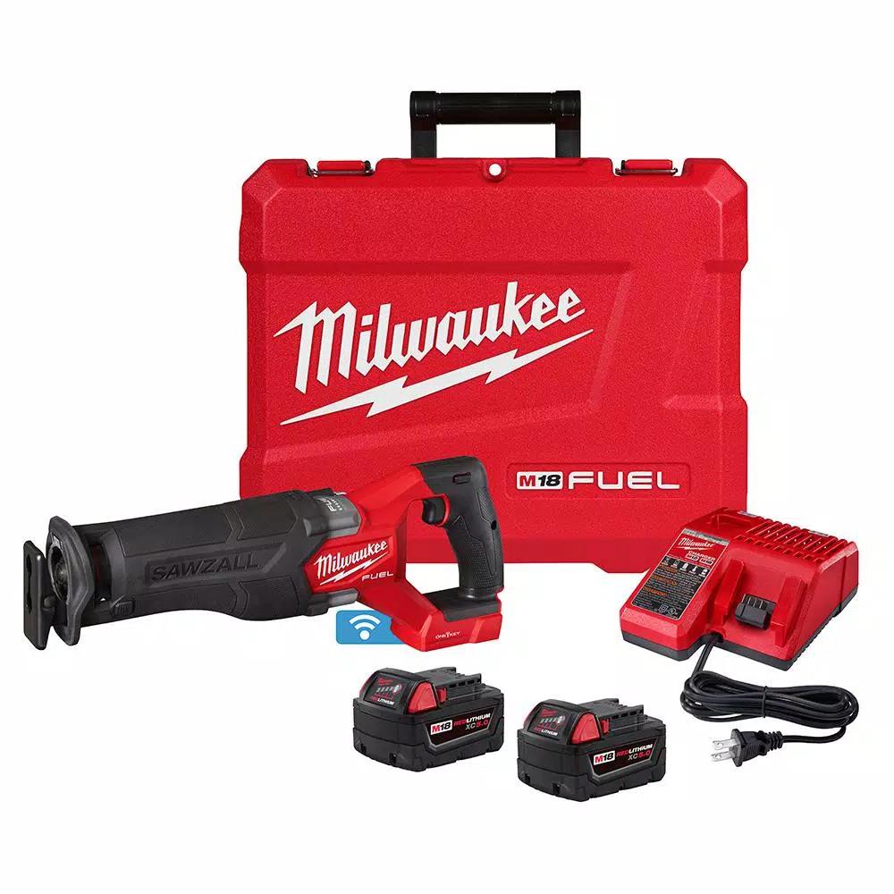 Milwaukee M18 FUEL ONE-KEY Reciprocating Saw Kit with Two 5.0 Ah Batteries and Charger