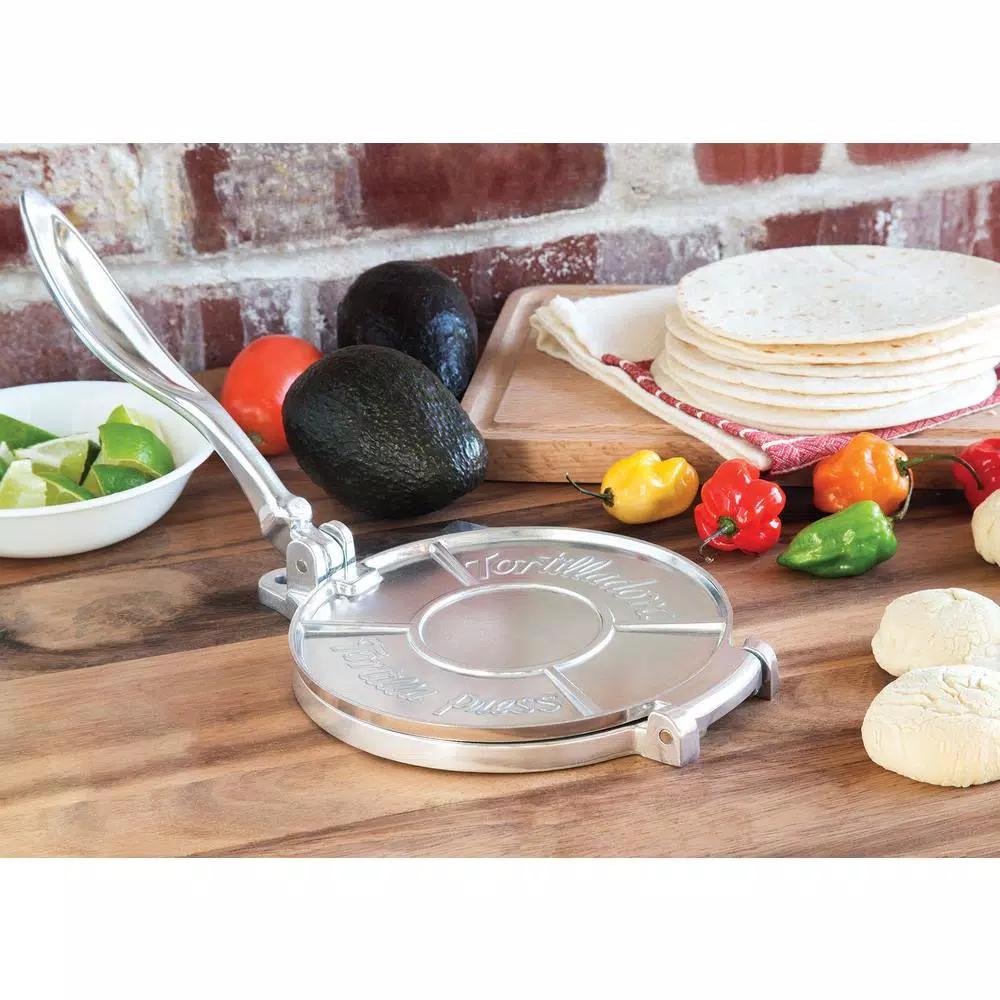 Fox Run Cast Aluminum Tortilla Press with Polished Finish - 6.25 in