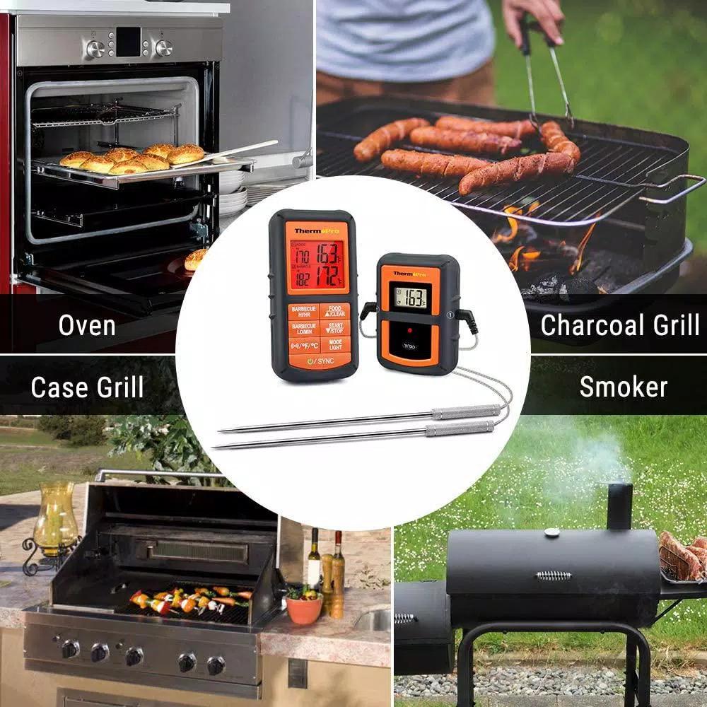 ThermoPro TP-08 Dual Probe Wireless Digital Meat Thermometer for BBQ, Smoker, Grill, and Oven