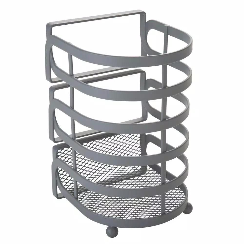 Kitchen Details Oversized Utensil Holder - Gray Steel Utensil Crock