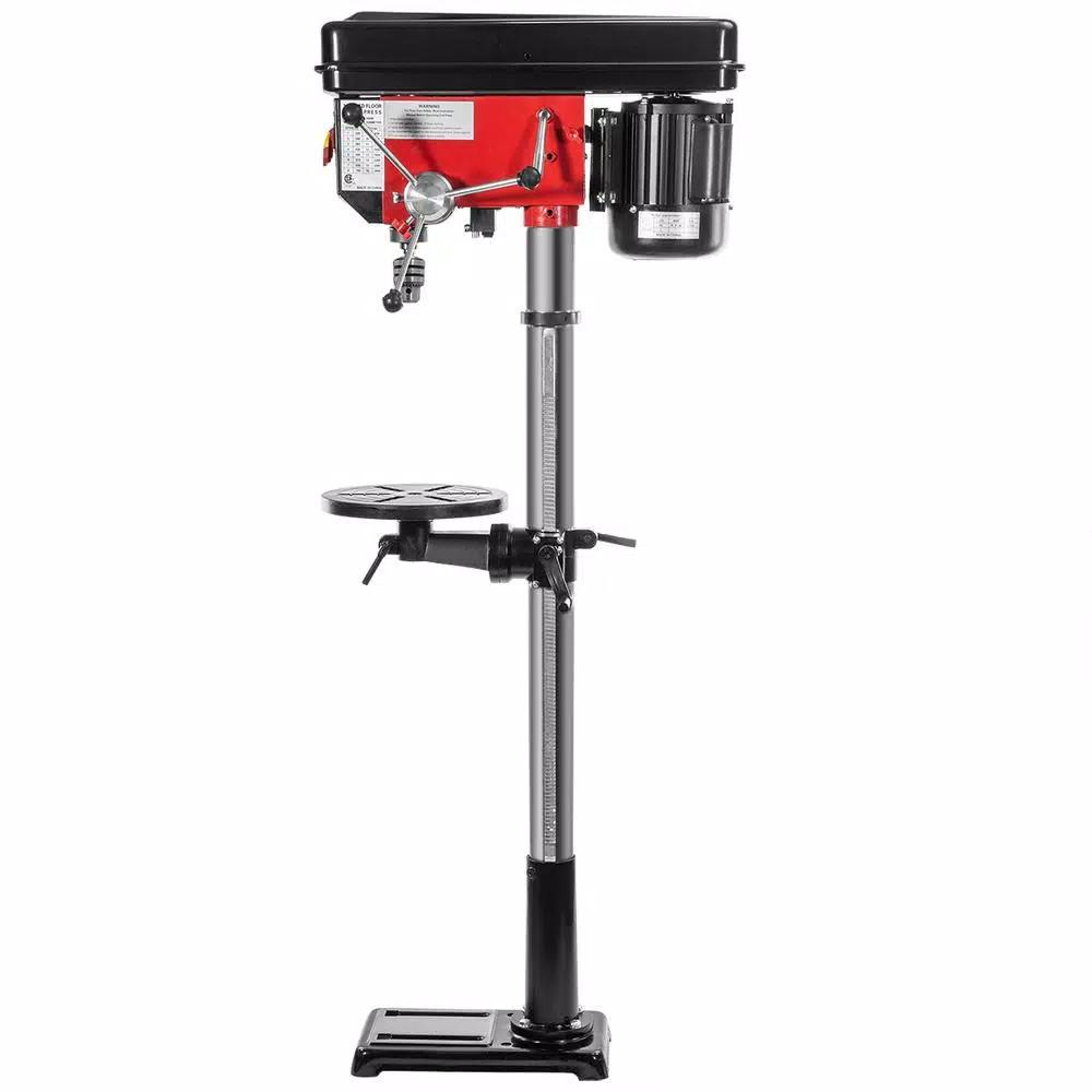 Stark 11 in. 16-Speed Stationary Drill Press with Floor Stand and Laser Light