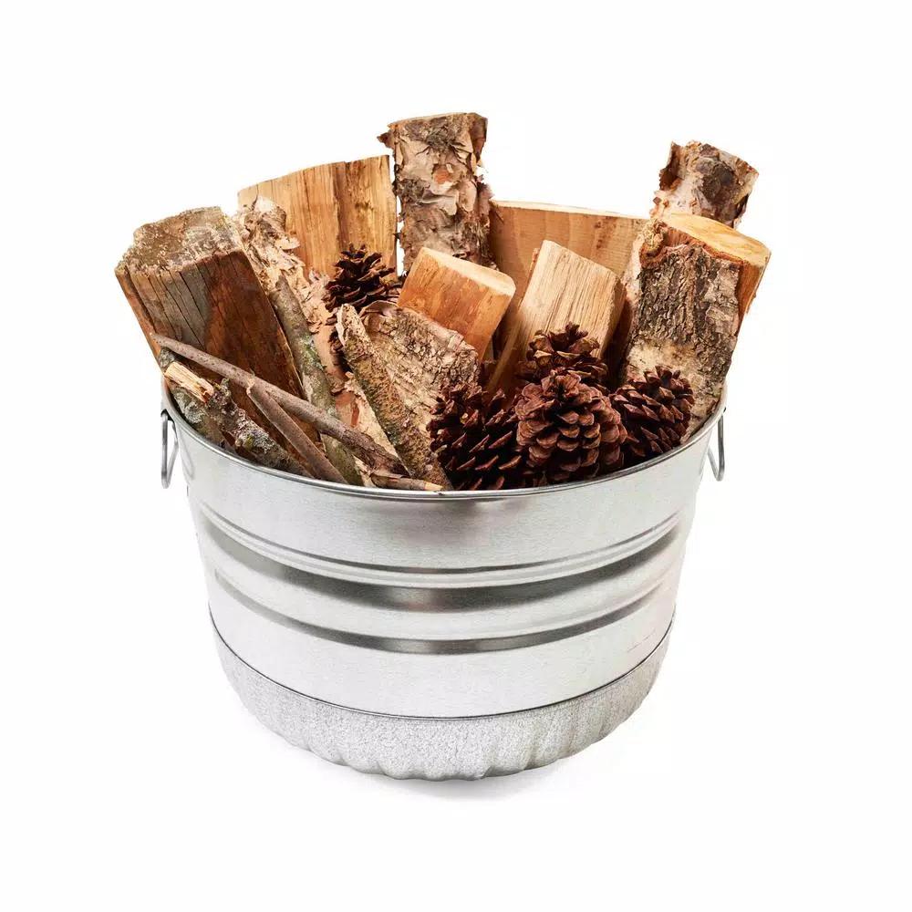 Behrens 1 Bushel Galvanized Steel Utility Basket, 9 Gallon Metal Harvest Tub
