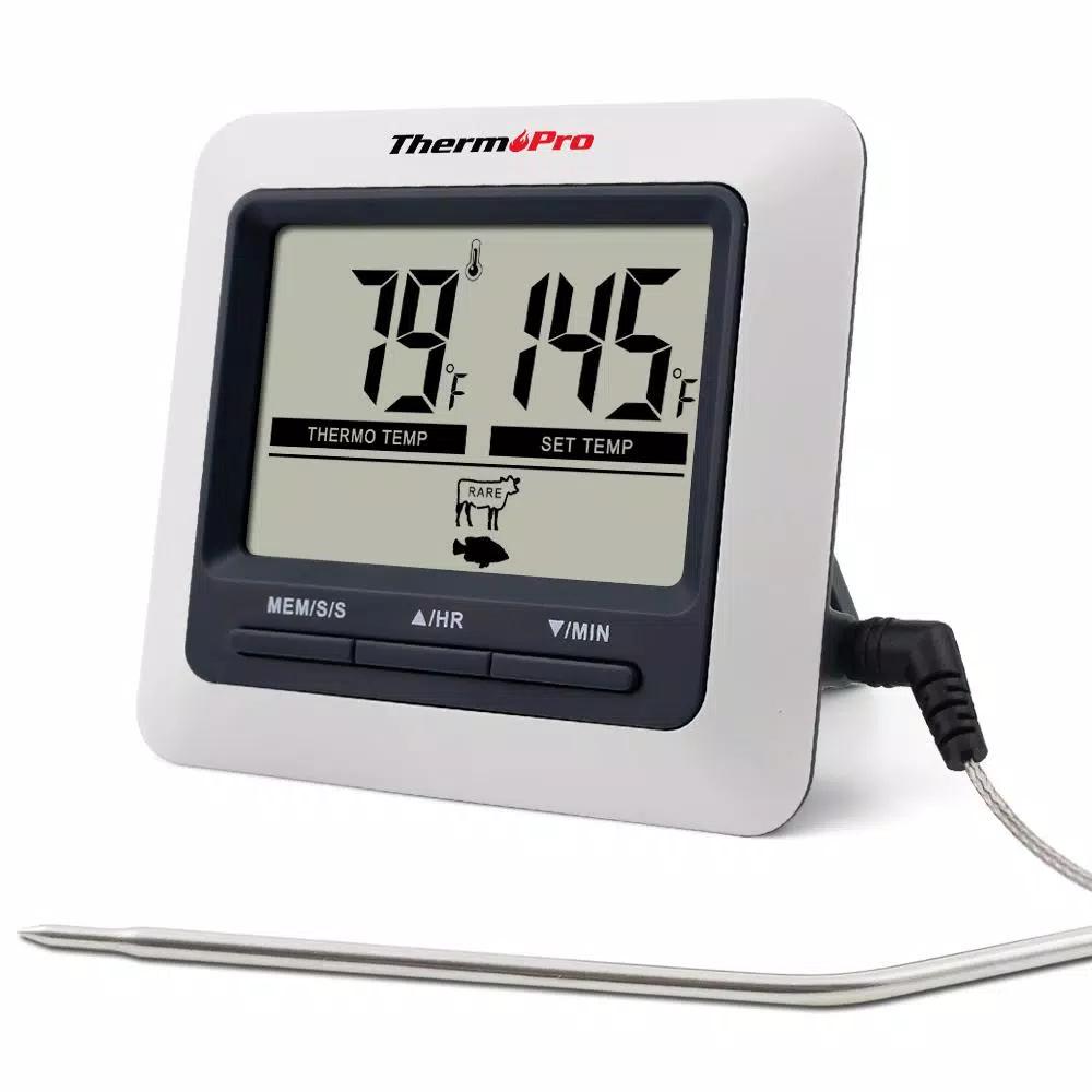 ThermoPro TP-04 Digital Meat Thermometer with Large LCD, 40 in. Stainless Steel Probe & Magnetic Backing