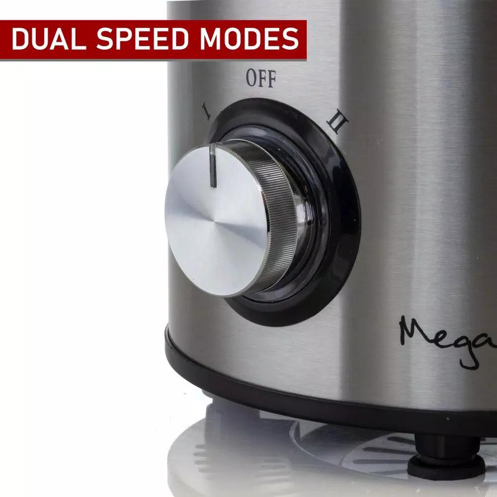 Megachef Stainless Steel Centrifugal Juicer, 800W Dual Speed Juice Extractor