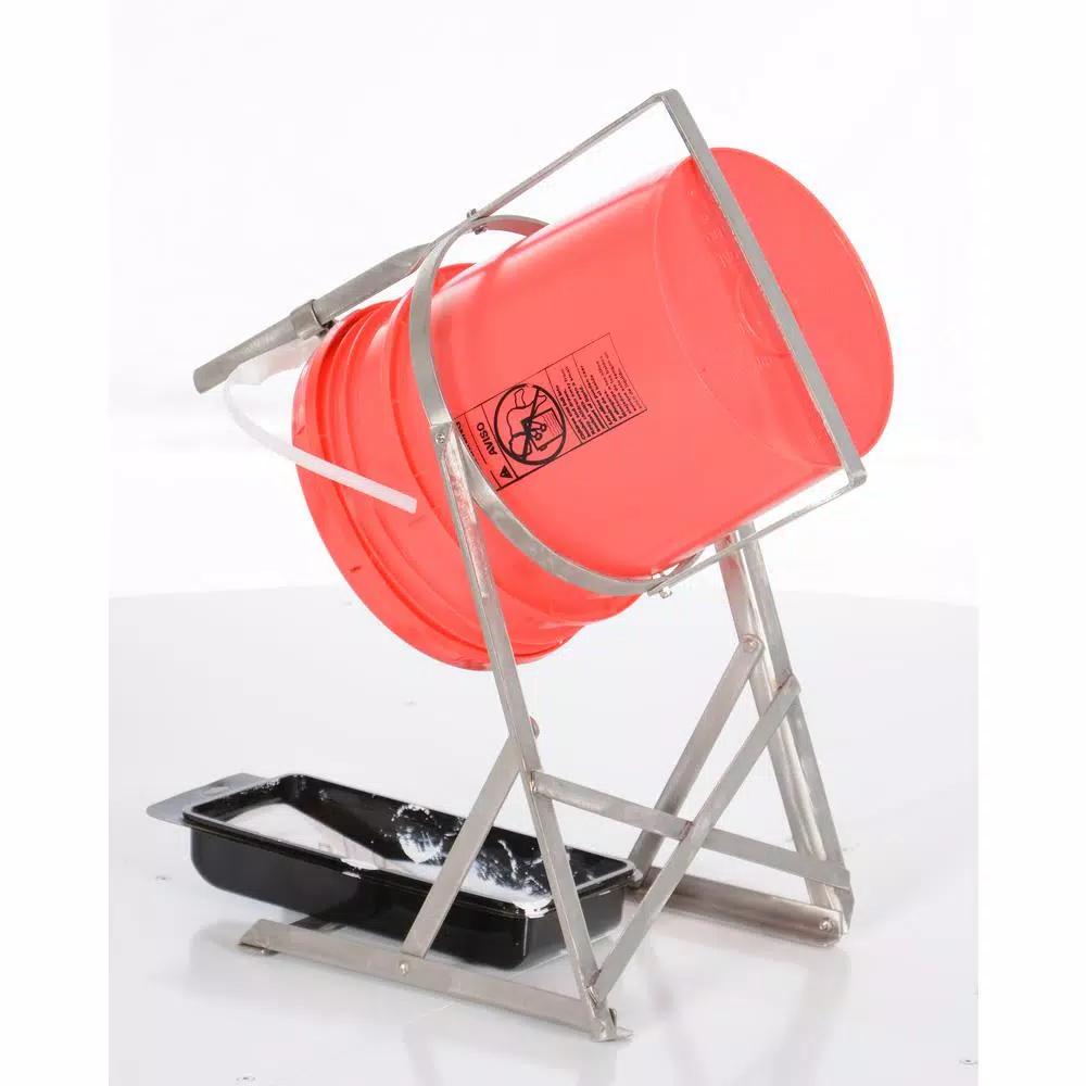 Vestil Stainless Steel Manual Pail Tipper for 5 Gallon Plastic or Steel Pails, 70 lb Capacity