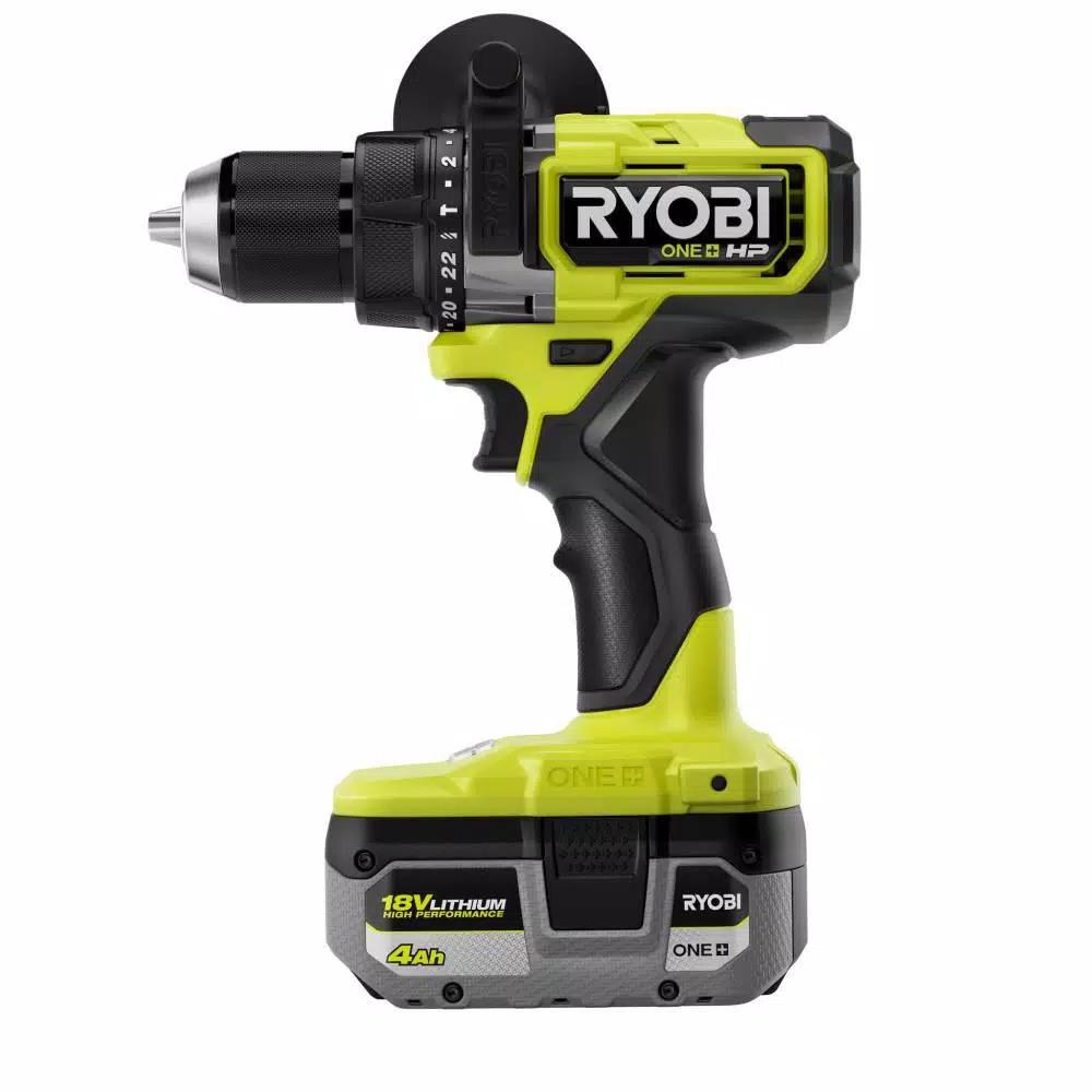 RYOBI 18V ONE+ HP Brushless 1/2 in. Hammer Drill Kit with 4.0 Ah Battery, Charger, and Tool Bag