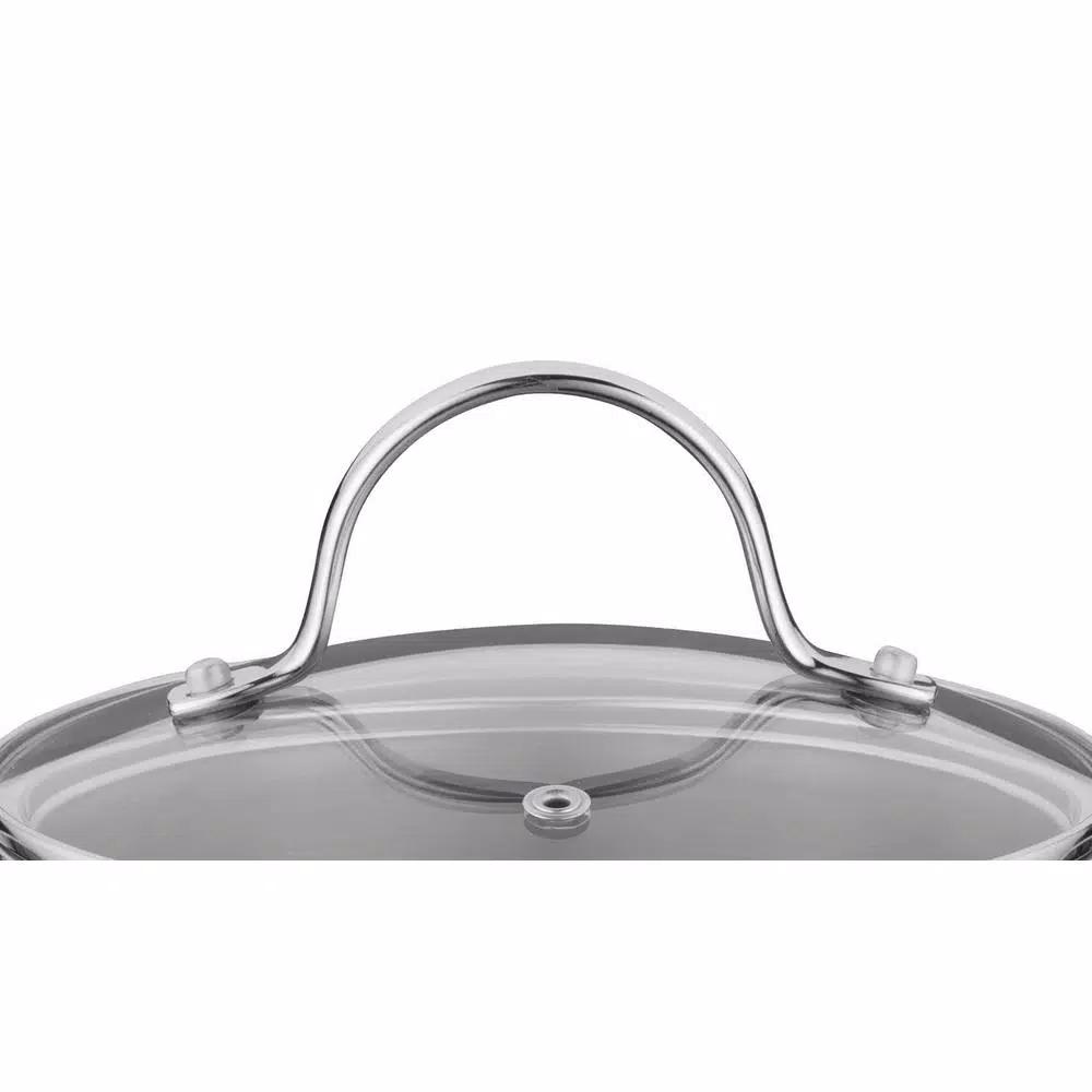 BergHOFF Essentials Comfort 1.7 qt. Round Stainless Steel Casserole Dish with Glass Lid