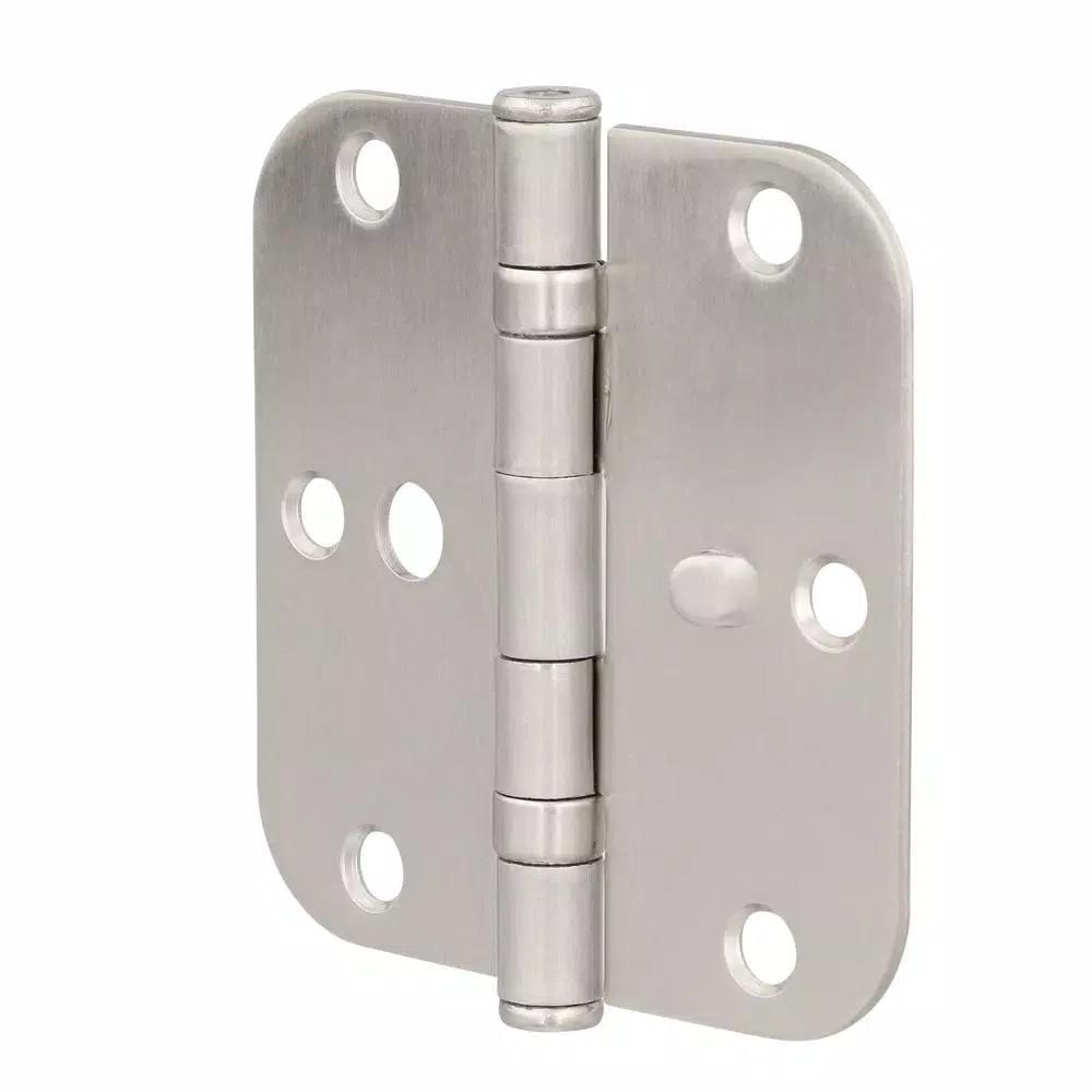 Everbilt 3-1/2 in. Satin Nickel Ball Bearing Door Hinge 3-Pack