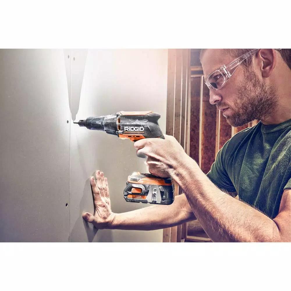 RIDGID 18V Cordless Brushless Drywall Screwdriver with Collated Attachment and Nose Cone (Tool Only)