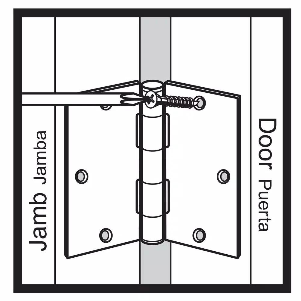 Everbilt 3-1/2 in. x 5/8 in. Radius Oil-Rubbed Bronze Smooth Action Steel Door Hinge