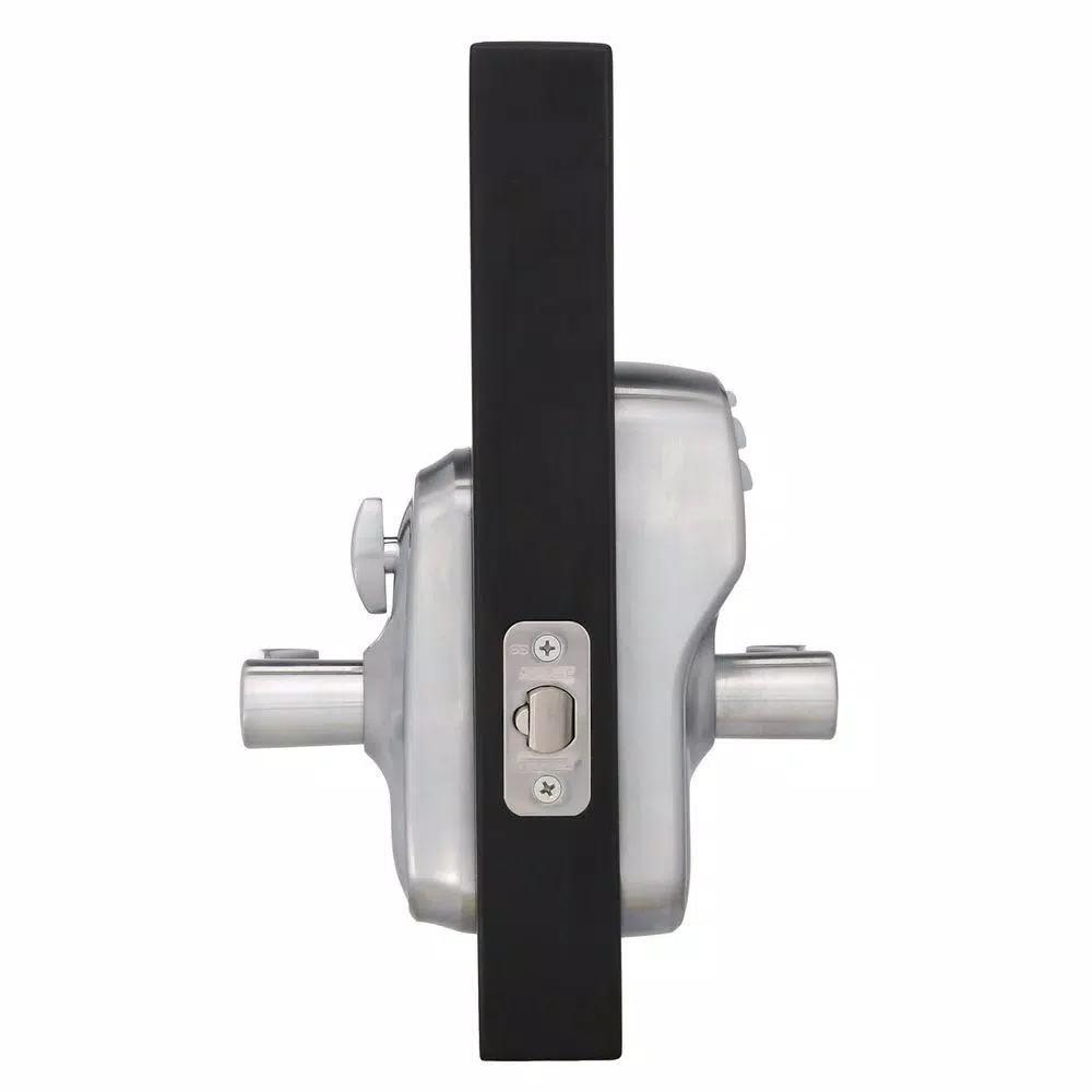 Schlage Elan Satin Chrome Electronic Keypad Door Lever with Plymouth Trim and Flex Lock