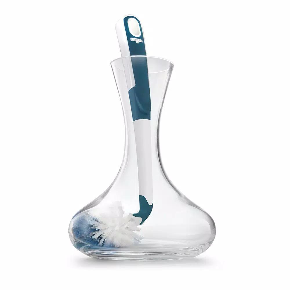 Unger 12 in. Flexible Bottle Brush with Flat Head for Glassware, Carafes, and Pitchers