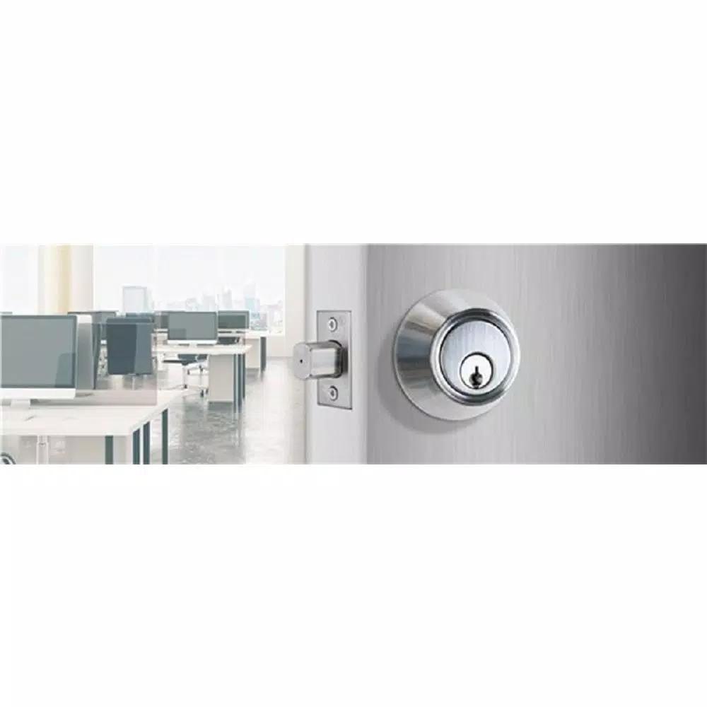 Universal Hardware Commercial ANSI Grade 1 Single Cylinder Heavy-Duty Industrial Deadbolt, Satin Chrome, 2-3/4 in. Backset