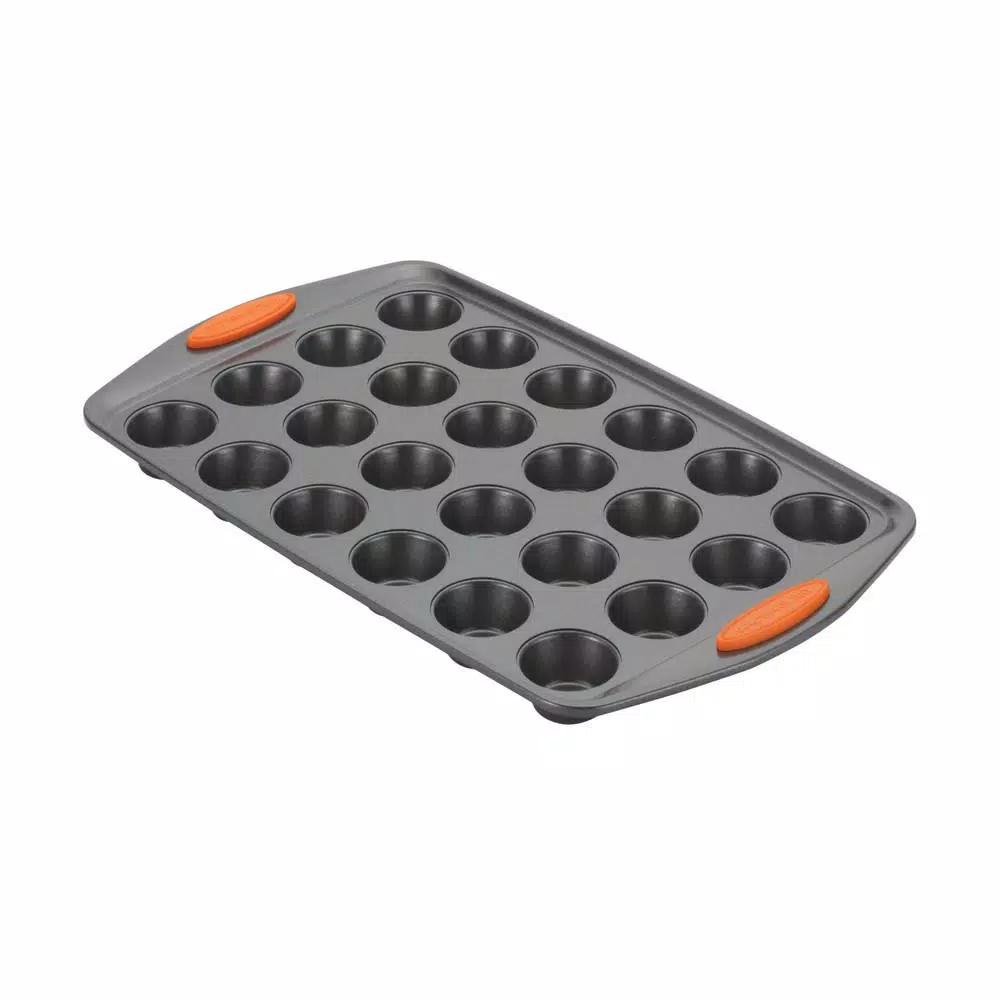 Rachael Ray Oven Lovin' 24-Cup Mini Muffin and Cupcake Pan, Nonstick Aluminum