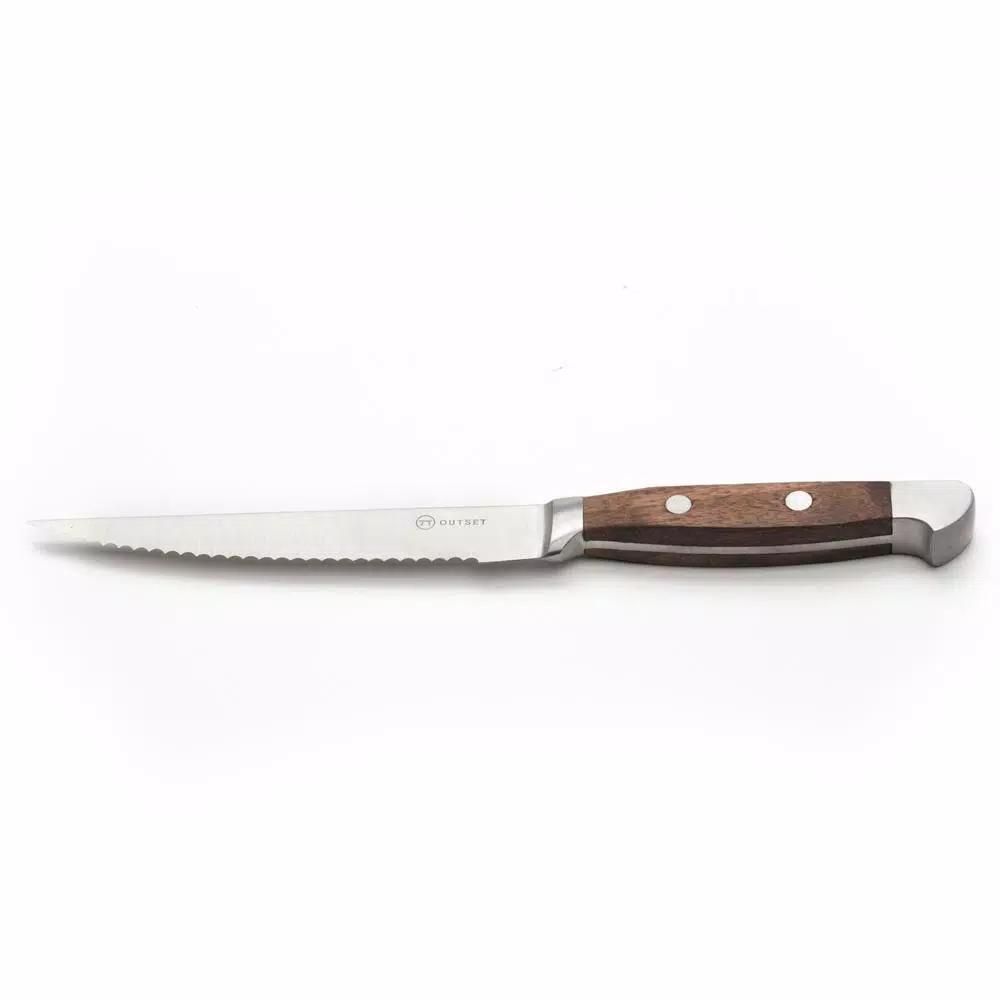 Outset Curtis Lloyd 6-Piece Forged Stainless Steel Steak Knife Set with Rosewood Handles