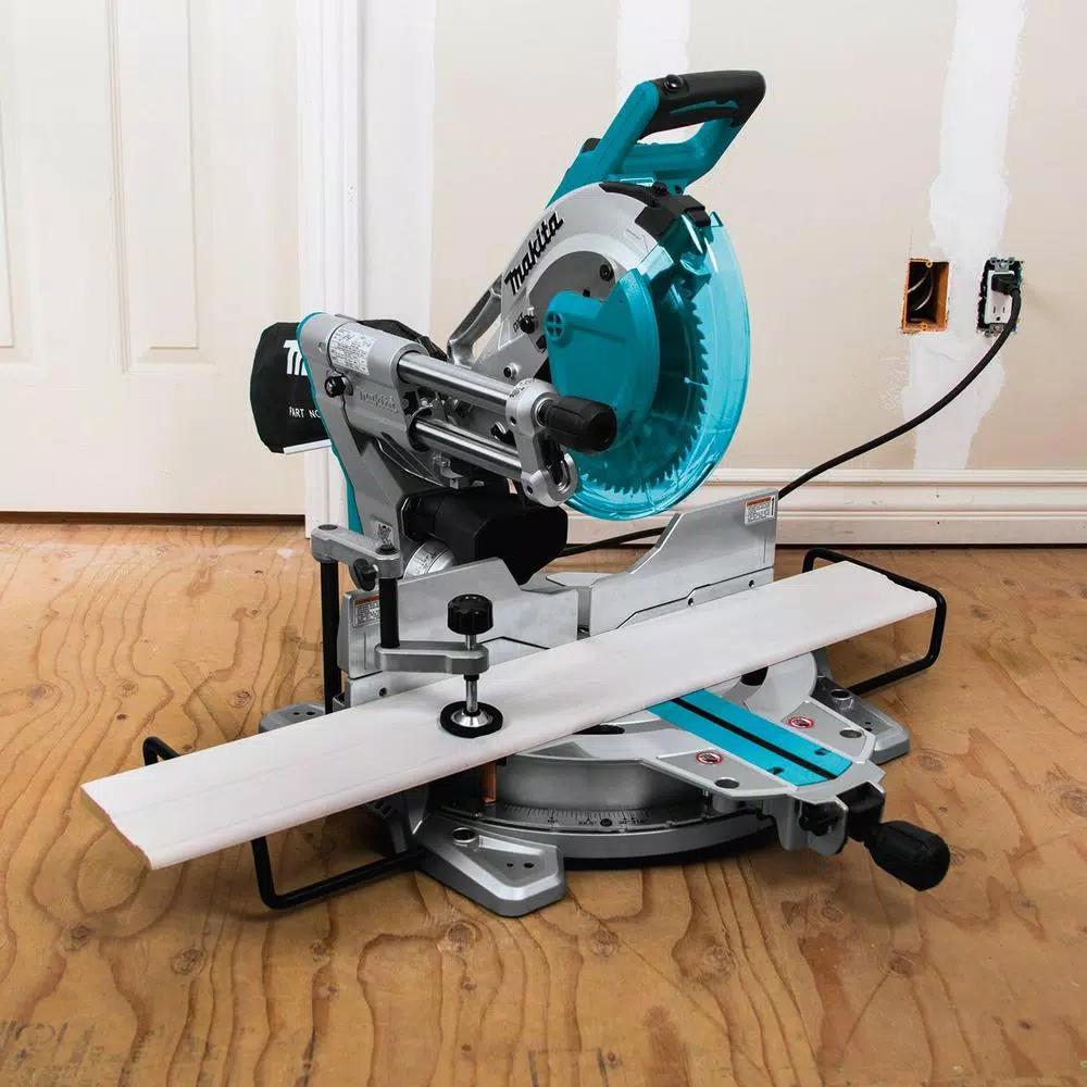 Makita 10 in. Dual Bevel Sliding Compound Miter Saw with Laser & Bonus 16-Gauge Finish Nailer